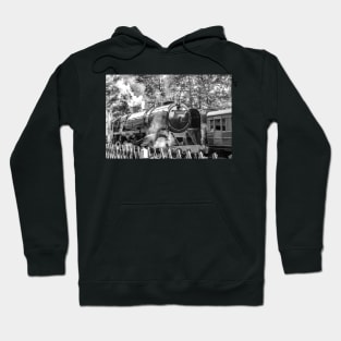 Vintage steam locomotive on the Norfolk Poppy Line Hoodie